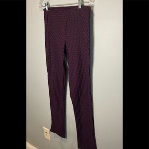 Dark purple stretch dress pants